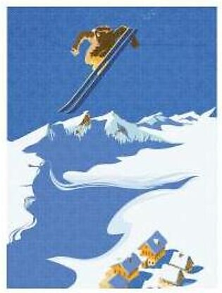 Ski Big White Retro Travel Poster Jigsaw Puzzle