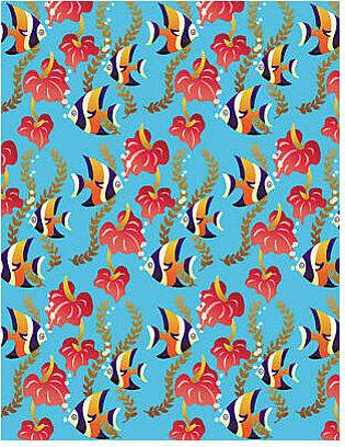 Tropic Fish Pattern Art Print