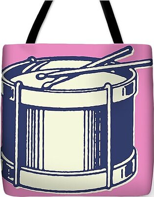 Snare Drum with Drumsticks Tote Bag
