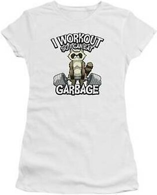 I Workout So I Can Eat Garbage Fitness Raccoon Women's T-Shirt