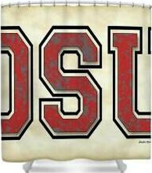 OSU - Ohio State University - Black Shower Curtain