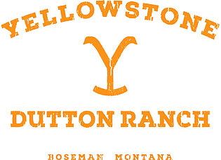 Yellow Stone Brand Logo Throw Pillow
