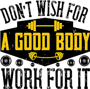 Fitness Gift Don't Wish For A Good Body Work For It Gym Bath Towel