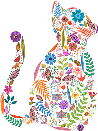 Fancy And Fine Flower Cat Garden Design Sweatshirt