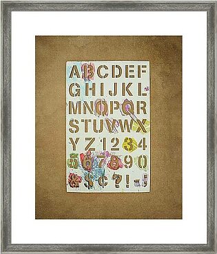 Stencil Alphabet Fun Framed Print