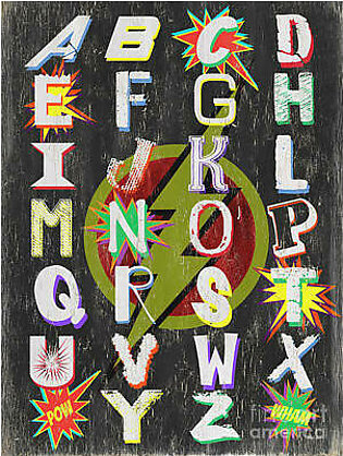 Superhero Alphabet Art Print