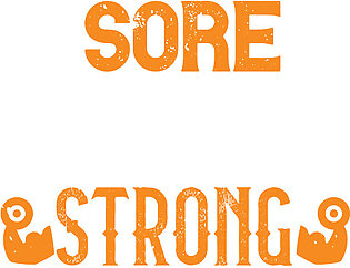 Fitness Gift Sore Today Strong Tomorrow Gym Bath Towel
