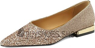 Wedding Shoes For Women Comfortable Evening Party Shoes Flats Pointed Toe Sequin
