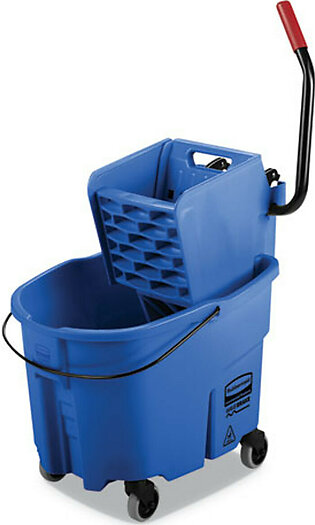 Wavebrake 2.0 Bucket/wringer Combos, Side-press, 35 Qt, Plastic, Blue