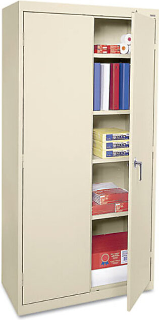 Economy Assembled Storage Cabinet, 36w X 18d X 72h, Putty