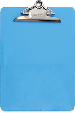 Plastic Clipboard With High Capacity Clip, 1.25" Clip Capacity, Holds 8.5 X 11 Sheets, Translucent Blue