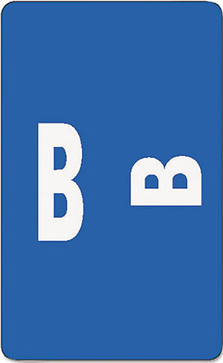 Alphaz Color-coded Second Letter Alphabetical Labels, B, 1 X 1.63, Dark Blue, 10/sheet, 10 Sheets/pack