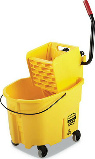 Wavebrake 2.0 Bucket/wringer Combos, Side-press, 35 Qt, Plastic, Yellow