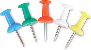Colored Push Pins, Plastic, Assorted, 0.38", 400/pack