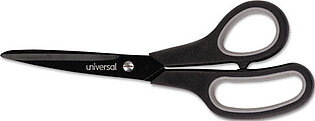 Industrial Carbon Blade Scissors, 8" Long, 3.5" Cut Length, Black/gray Straight Handle