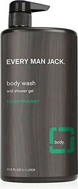 Every Man Jack Eucalyptus Mint Body Wash, 33.8 Oz