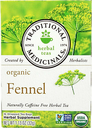 Traditional Medicinals Organic Herbal Tea, Fennel, 16 Tea Bags