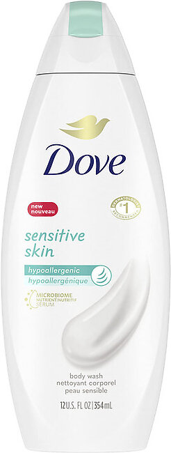 Dove All Day Moisturizing Body Wash, Sensitive Skin, 12 Oz