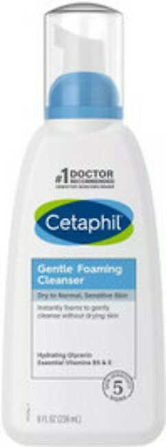 Cetaphil Gentle Foaming Facial Cleanser, 8 Oz