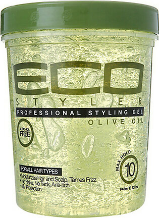 Eco Styler Professional Hair Styling Gel with Olive Oil, 10 Max Hold, 32 Oz