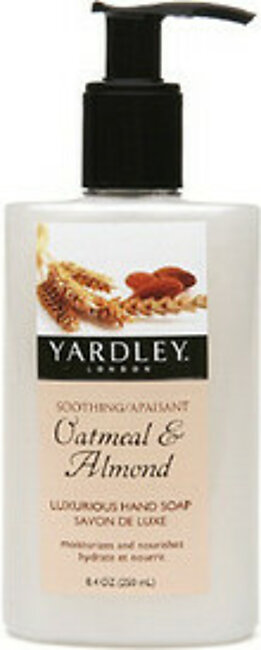 Yardley London Luxurious Hand Soap, Oatmeal And Almond - 8.4 Oz