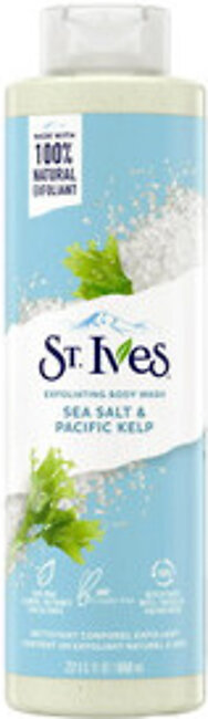 St Ives Sea Salt and Pacific Kelp Exfoliating Body Wash, 22 Oz