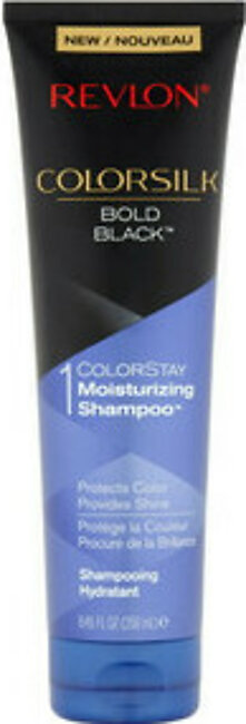 Revlon ColorSilk Bold Black Colorstay Moisturizing Hair Shampoo, 8.45 Oz