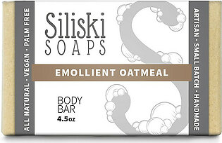 Siliski Soaps Simple Skincare Bath Soap, Emollient Oatmeal, 4.5 Oz