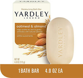 Yardley London Moisturizing Soap, Natural Oatmeal And Almond, 4.25 Oz, 4 Ea