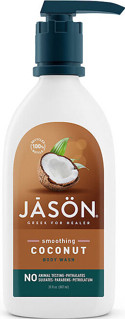 Jason Natural Smoothing Coconut Body Wash, 30 Oz