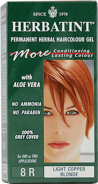 Herbatint Permanent Herbal Haircolor Gel #8R Light Copper Blonde - 4.56 Oz