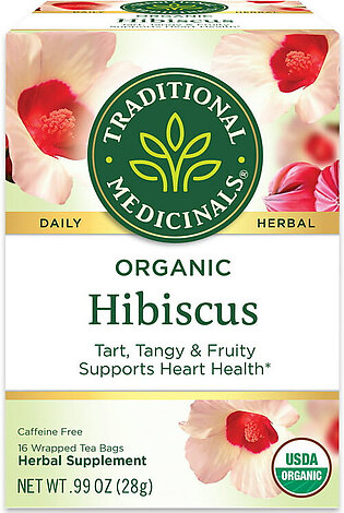 Traditional Medicinals Organic Herbal Tea, Hibiscus, 16 Ct