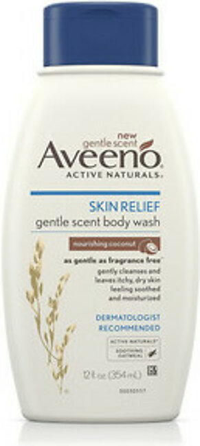 Aveeno Skin Relief Gentle Scent Body Wash, Nourishing Coconut, 12 oz