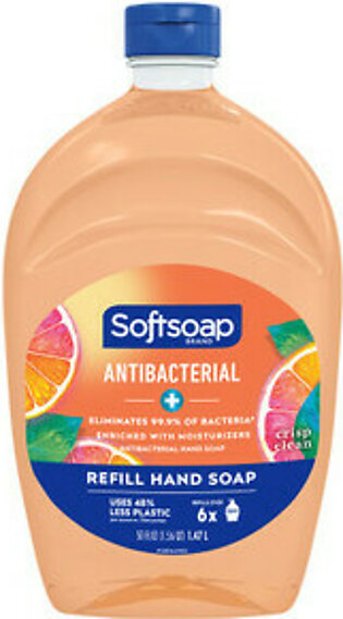Softsoap Antibacterial Liquid Hand Soap Refill, Crisp Clean, 50 Oz