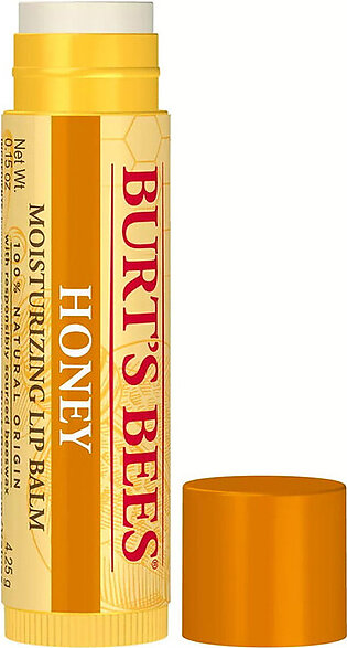 Burts Bees Natural Moisturizing Lip Balm, Honey with Beeswax, 0.15 Oz
