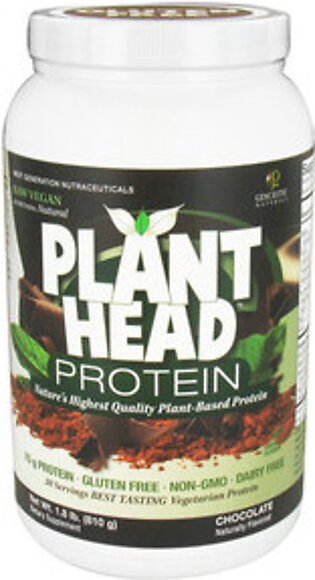 Genceutic Naturals Plant Head Protein, Chocolate - 1.8 Lbs