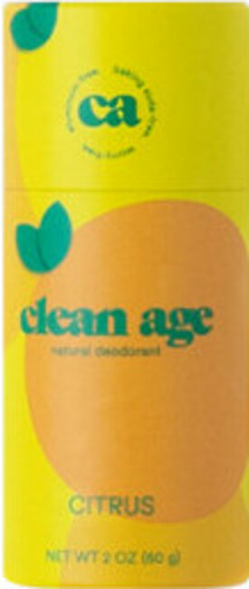 Clean Age Natural Deodorant, Citrus, 2 Oz