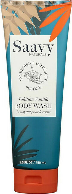 Saavy Naturals Body Wash, Tahitian Vanilla, 8.5 Oz