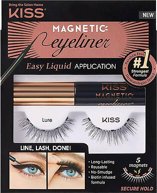 Kiss Magnetic Eyeliner False Eyelash Starter Kit, 1 Pair