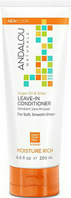 Andalou Naturals, Leave-In Conditioner, Argan Oil and Shea, Moisture Rich, 6.8 Oz