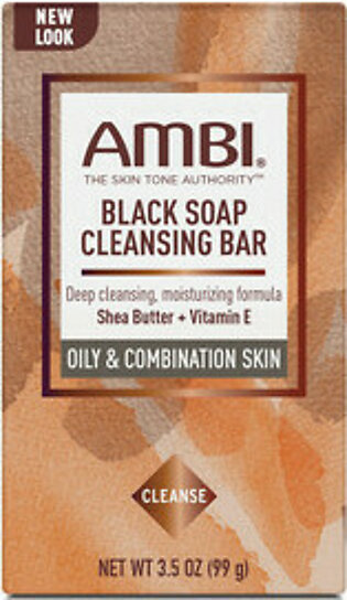 Ambi Black Soap with Shea Butter Bar, 3.5 Oz