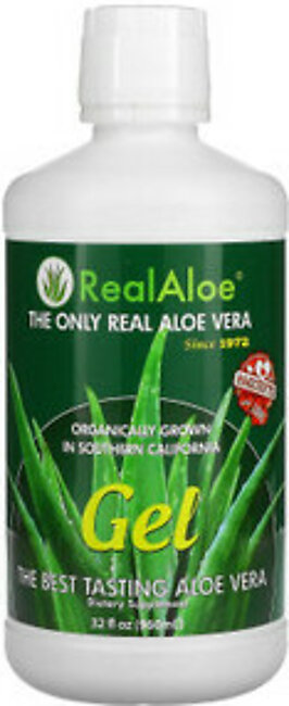 Real Aloe Organically Grown Real Aloe Vera Gel, 32 Oz