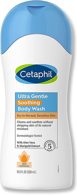 Cetaphil Ultra Gentle Soothing Body Wash for Sensitive and Dry Skin, 16.9 Oz