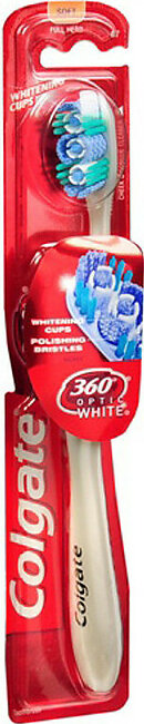 Colgate 360 Optic White Full Head Toothbrush, Soft - 1 Ea