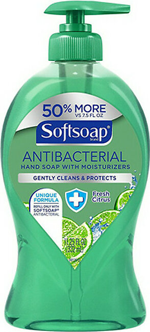 Softsoap Liquid Hand Soap Pump, Antibacterial Fresh Citrus, 11.25 Oz