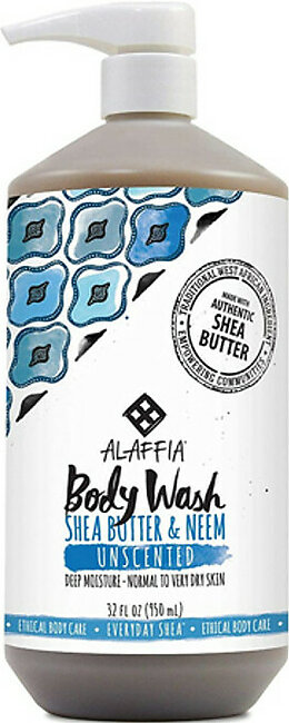 Alaffia Everyday Shea Butter and Neem Body Wash, 32 Oz