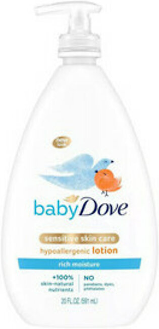 Baby Dove Rich Moisture Sensitive Skin Hypoallergenic Lotion, 20 Oz