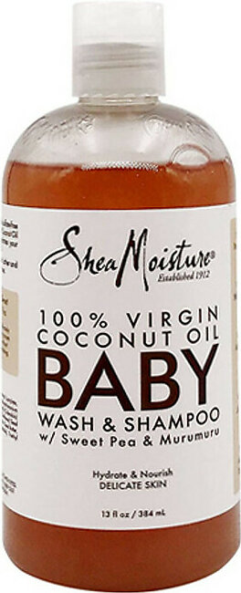 Shea Moisture 100% Virgin Coconut Oil Baby Wash & Shampoo, 13 Oz