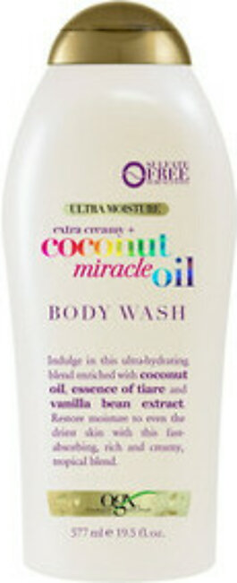 Ogx Deep Penetrating Coconut Miracle Oil Ultra Moisture Body Wash, 19.5 Oz