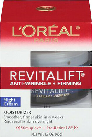Loreal Advanced Revitalift Night Cream, Anti-Wrinkle And Firming Moisturizer - 1.7 Oz